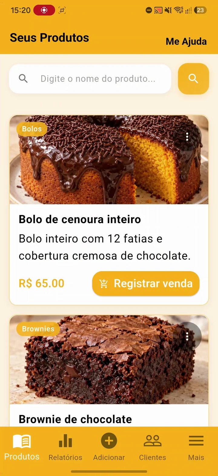 Tela real do Preço na Medida mostrando produtos com fotos, descrições e preços